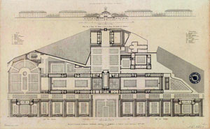 plan de l'hôpital Saint-Jacques par les frères Douillard