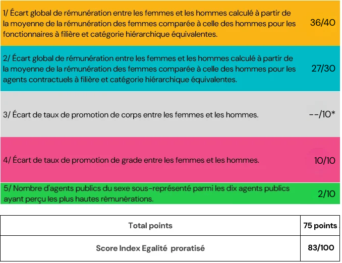 Index égalité professionnelle CHU de Nantes 2026