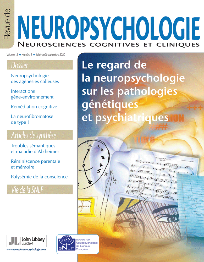 Neuropsychologie Revue 2020