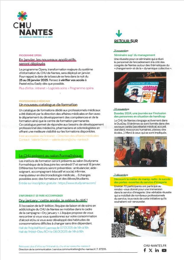 note d'information chu janvier 2025