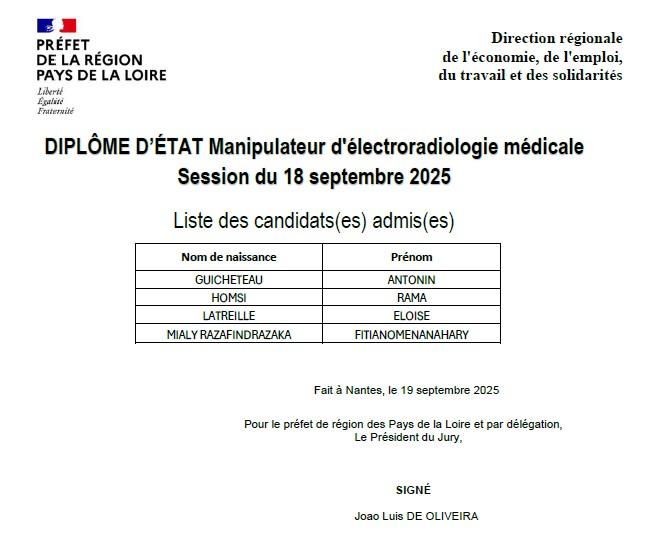 résultats DE 2025 - session 2
